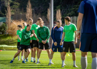 Football team practicing at the camp in Madeira