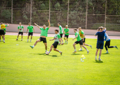 Football training session at the camp in Madeira