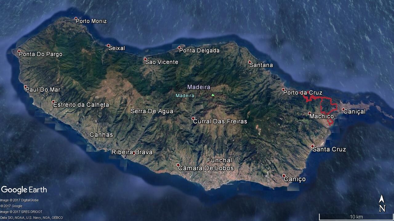 Machico Madeira Trail Series map
