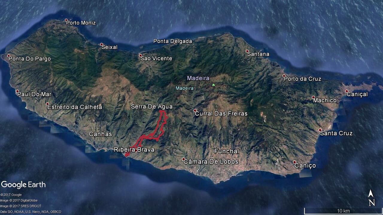 Ribeira Brava Madeira Trail Series map