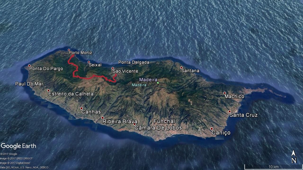 Sao Vicente Trail Running Map