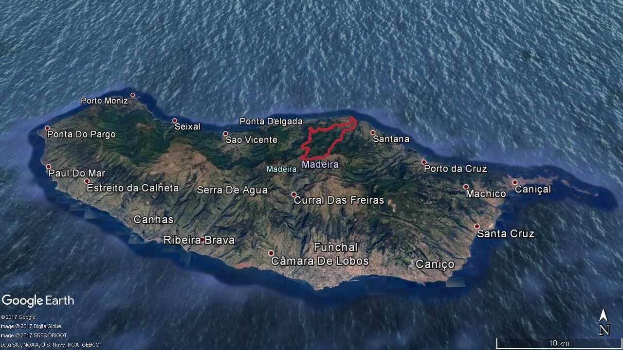 São Jorge 1 Trail Running Map