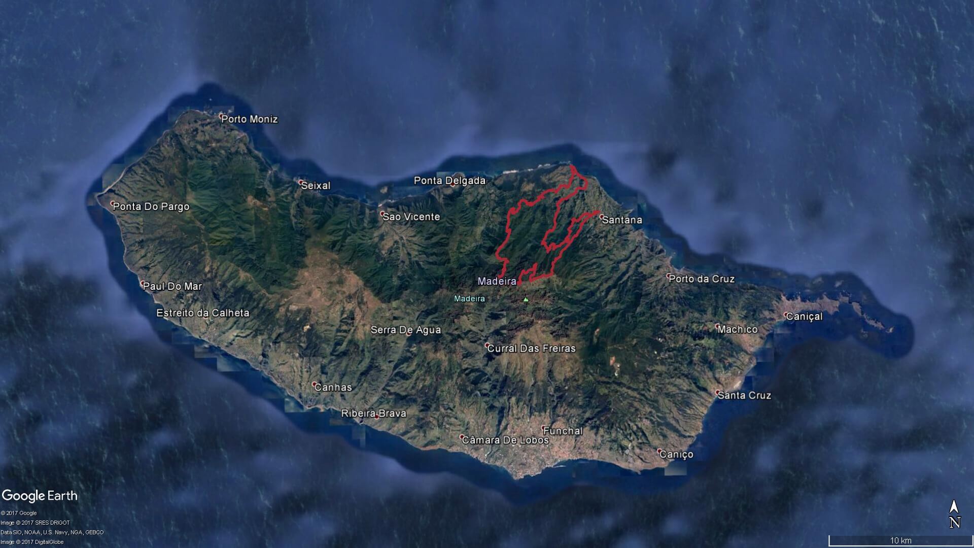 Ultra SkyMarathon Madeira map