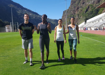 Warming up training camp in Madeira Belgic athletes